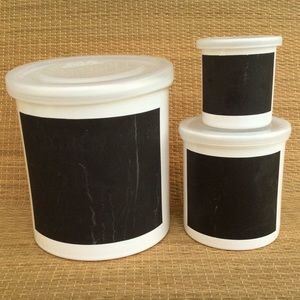 CHALK BOARD CANISTER SET NWT